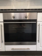Close-up of the oven